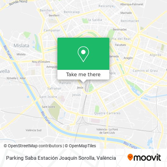 mapa Parking Saba Estación Joaquín Sorolla