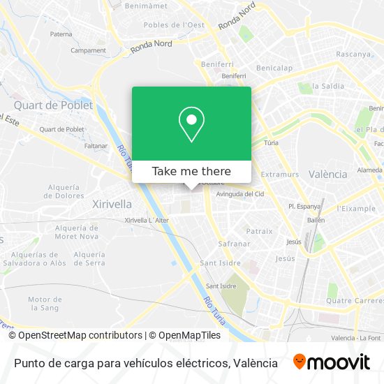 Punto de carga para vehículos eléctricos map