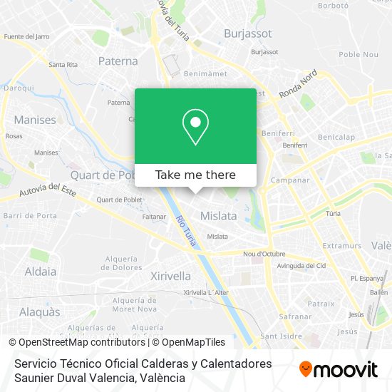 Servicio Técnico Oficial Calderas y Calentadores Saunier Duval Valencia map