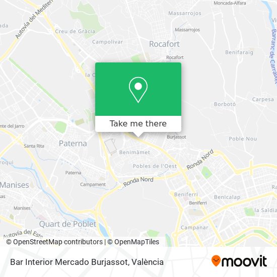 Bar Interior Mercado Burjassot map