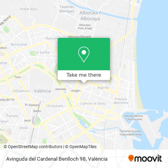 Avinguda del Cardenal Benlloch 98 map
