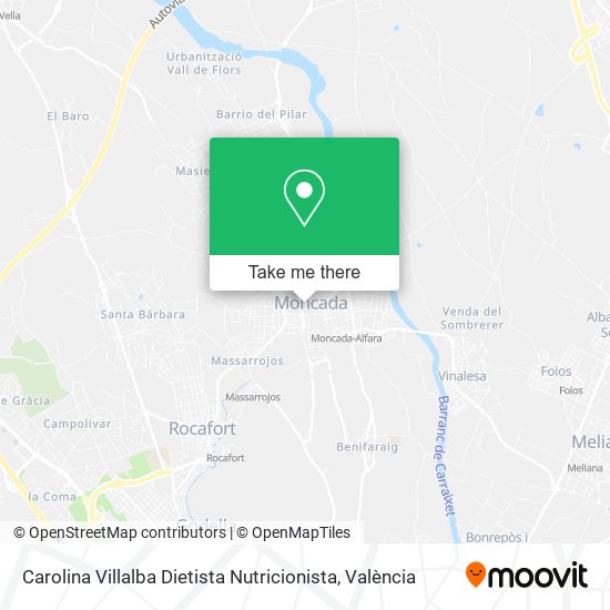 Carolina Villalba Dietista Nutricionista map