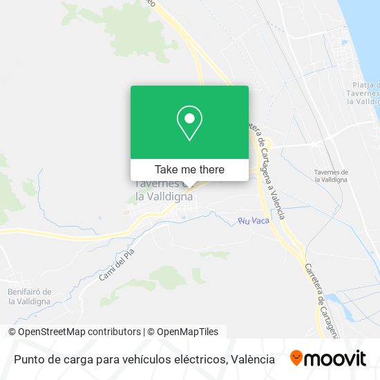 Punto de carga para vehículos eléctricos map