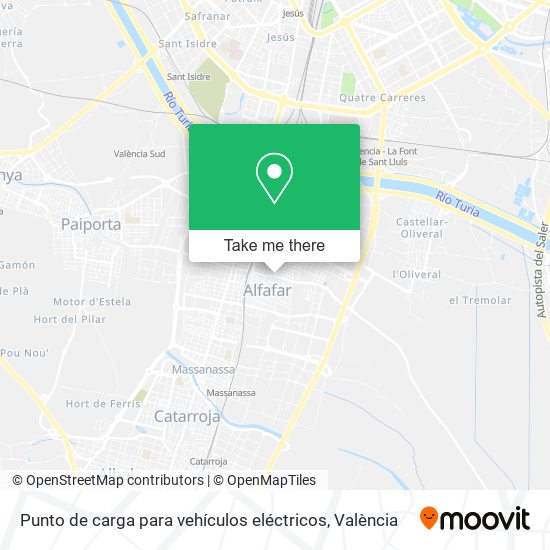 Punto de carga para vehículos eléctricos map