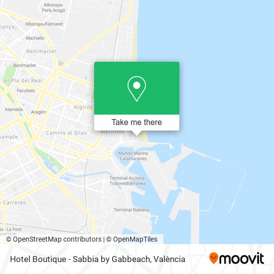 Hotel Boutique - Sabbia by Gabbeach map