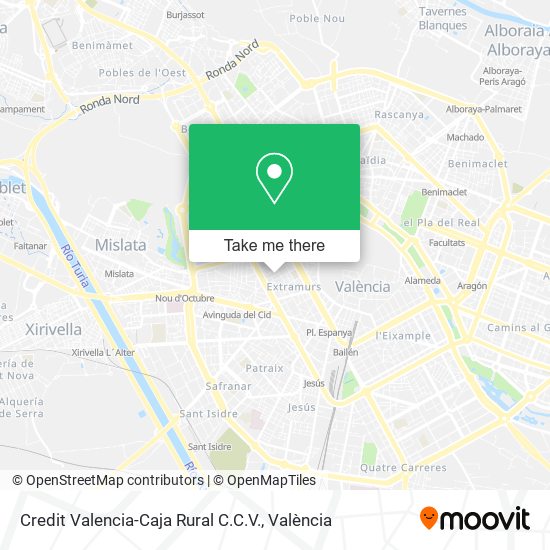 Credit Valencia-Caja Rural C.C.V. map