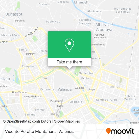 Vicente Peralta Montañana map