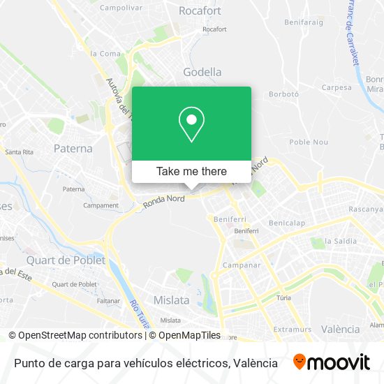 Punto de carga para vehículos eléctricos map