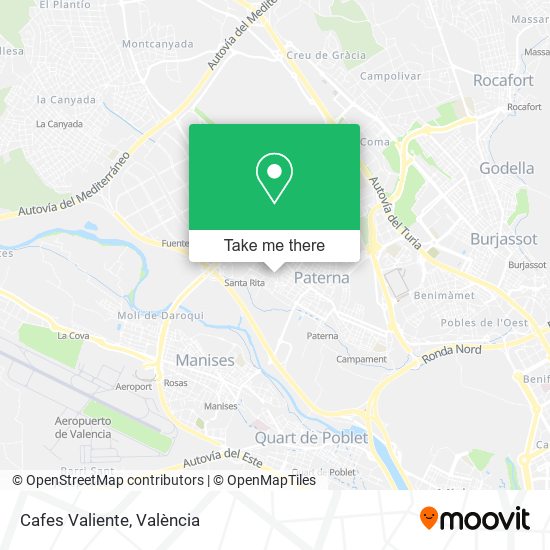 Cafes Valiente map