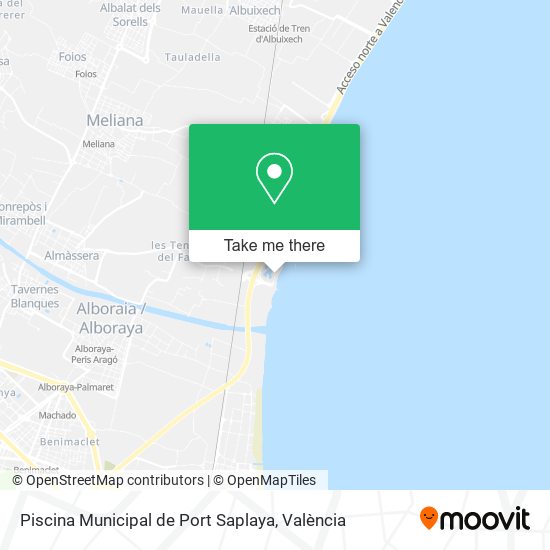 Piscina Municipal de Port Saplaya map
