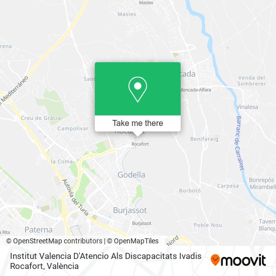 Institut Valencia D'Atencio Als Discapacitats Ivadis Rocafort map