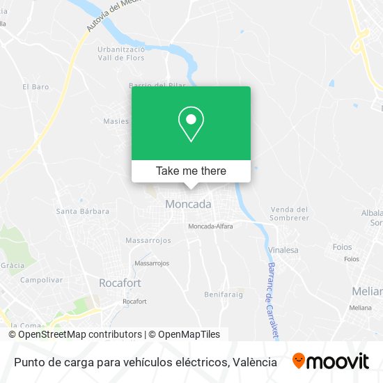 Punto de carga para vehículos eléctricos map