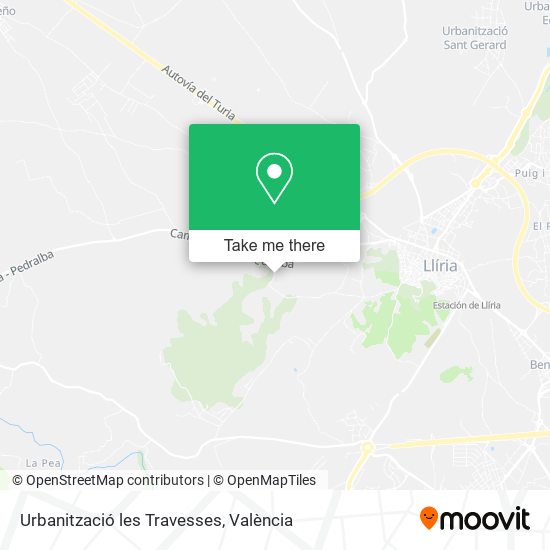 Urbanització les Travesses map