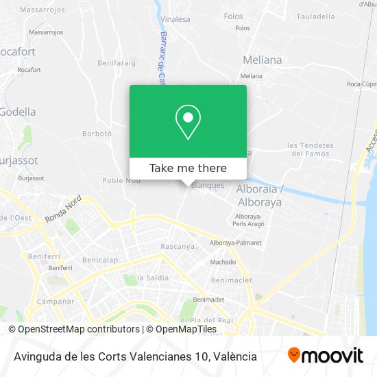 mapa Avinguda de les Corts Valencianes 10