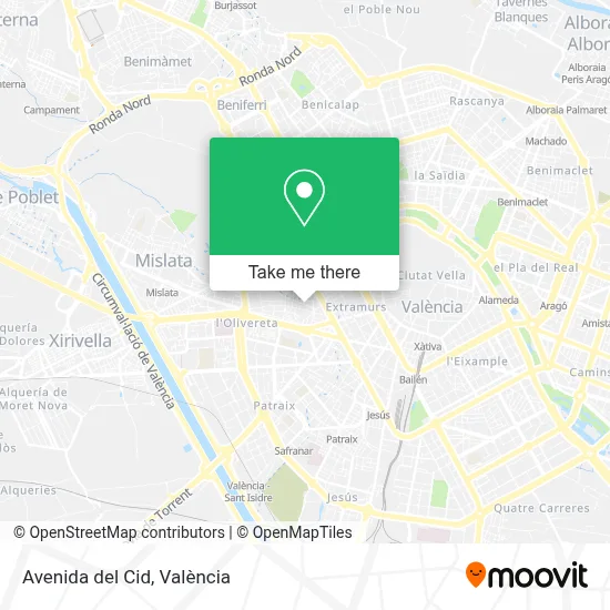 Avenida del Cid map