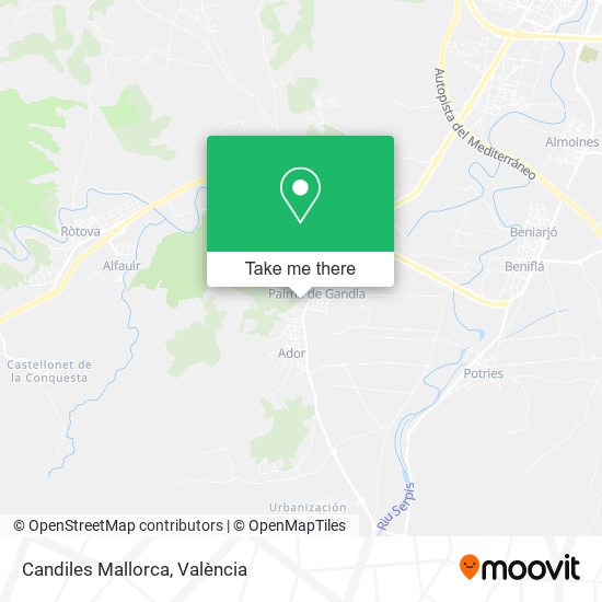 Candiles Mallorca map