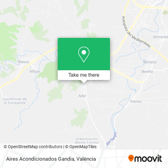 mapa Aires Acondicionados Gandia