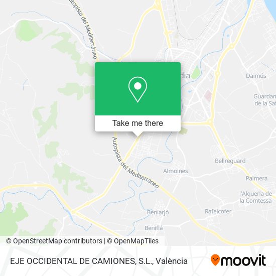 EJE OCCIDENTAL DE CAMIONES, S.L. map