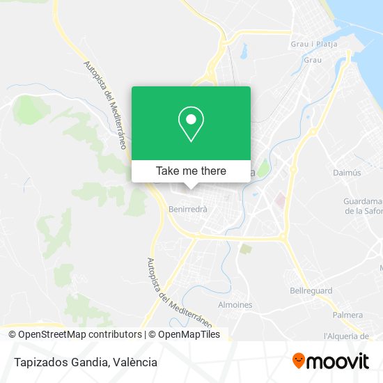 mapa Tapizados Gandia