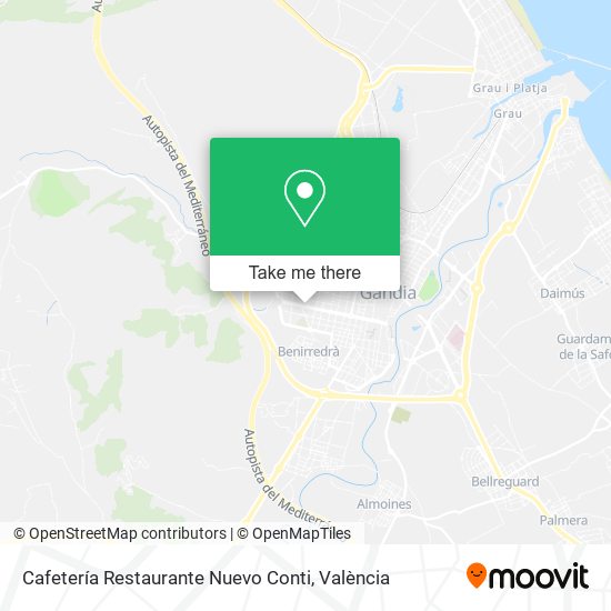 Cafetería Restaurante Nuevo Conti map