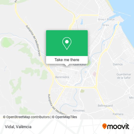 mapa Vidal