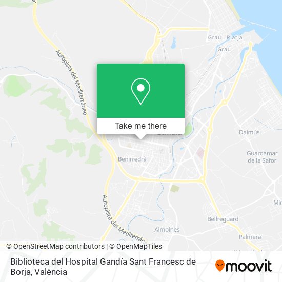 Biblioteca del Hospital Gandía Sant Francesc de Borja map