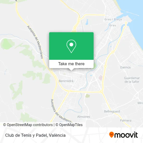 Club de Tenis y Padel map