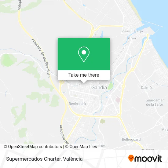 Supermercados Charter map