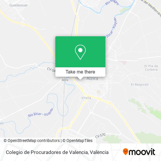 mapa Colegio de Procuradores de Valencia