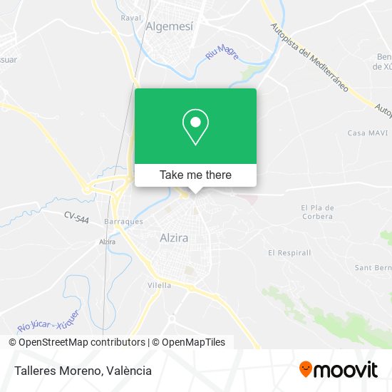 Talleres Moreno map