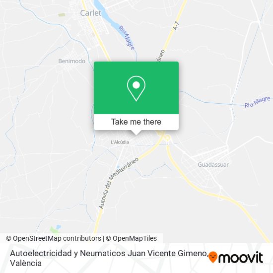 Autoelectricidad y Neumaticos Juan Vicente Gimeno map