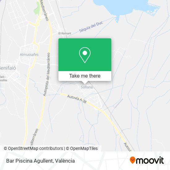Bar Piscina Agullent map