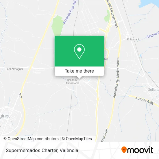 Supermercados Charter map