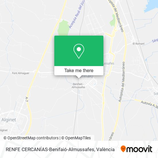 RENFE CERCANÍAS-Benifaió-Almussafes map