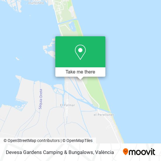 Devesa Gardens Camping & Bungalows map