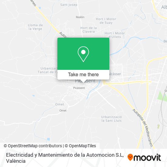 mapa Electricidad y Mantenimiento de la Automocion S.L