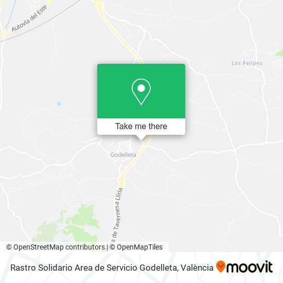 Rastro Solidario Area de Servicio Godelleta map