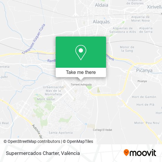 mapa Supermercados Charter