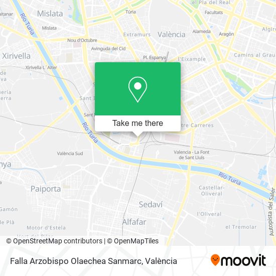 Falla Arzobispo Olaechea Sanmarc map