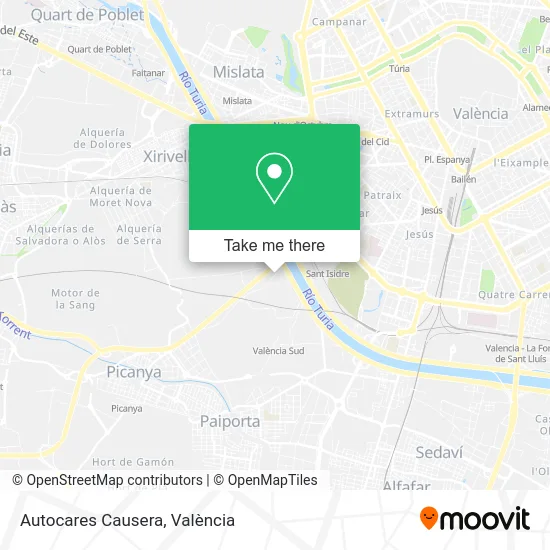 Autocares Causera map