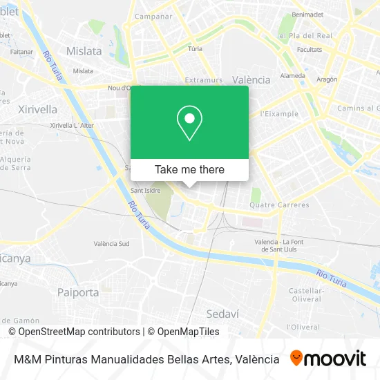 M&M Pinturas Manualidades Bellas Artes map