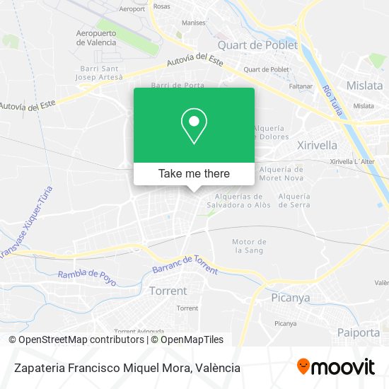 mapa Zapateria Francisco Miquel Mora