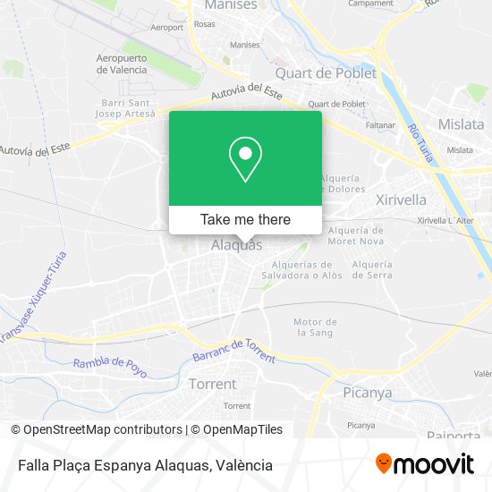 Falla Plaça Espanya Alaquas map