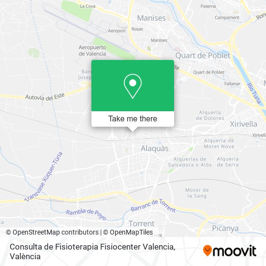 Consulta de Fisioterapia Fisiocenter Valencia map