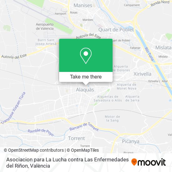 Asociacion para La Lucha contra Las Enfermedades del Riñon map