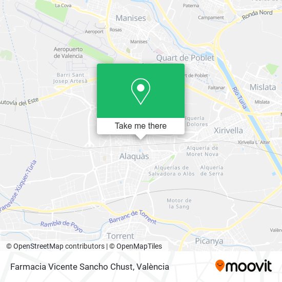 mapa Farmacia Vicente Sancho Chust