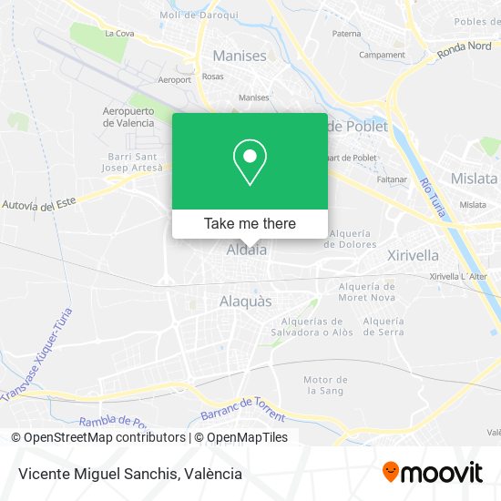 Vicente Miguel Sanchis map