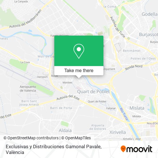 mapa Exclusivas y Distribuciones Gamonal Pavale