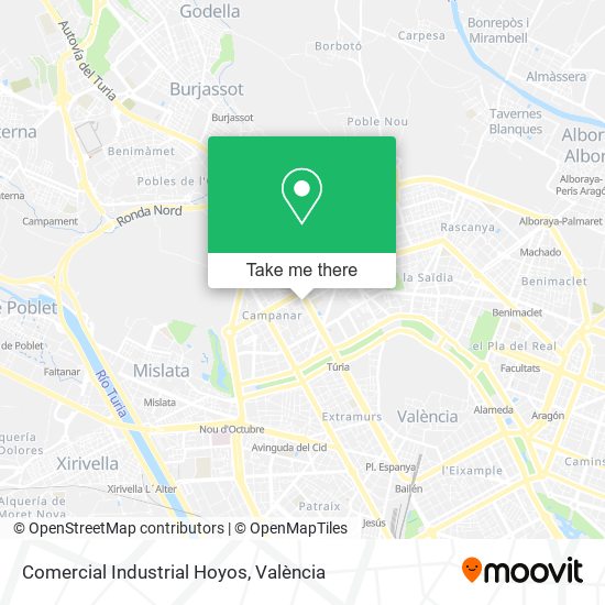 Comercial Industrial Hoyos map