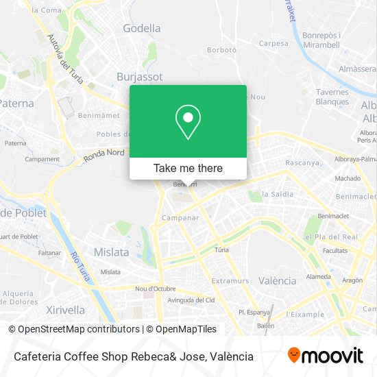 mapa Cafeteria Coffee Shop Rebeca& Jose